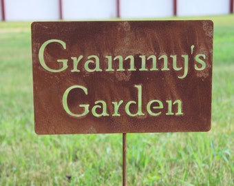 Grammy's Garden Metal Garden Stake 21 to 33 Inches Tall