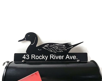 Mallard Duck Personalized Metal Mailbox Topper 17 Inches Wide - Does Not Include a Mailbox