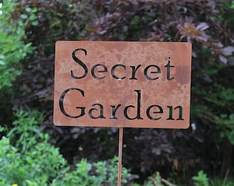 Secret Garden Metal Garden Stake 20 to 48 Inches Tall