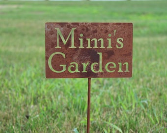 Mimi's Garden Metal Garden Stake Marker 21 to 33 Inches Tall