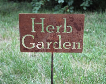 Herb Garden Metal Garden Stake 20 to 48 Inches Tall