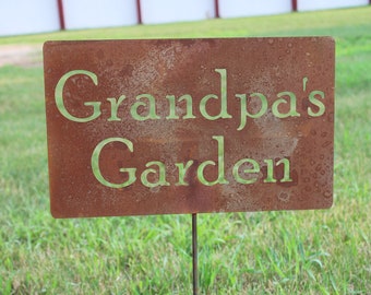 Grandpa's Garden Metal Garden Stake 21 to 33 Inches Tall