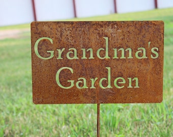 Grandma's Garden Metal Yard Stake 20 to 48 Inches Tall