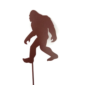 Sasquatch Bigfoot Metal Yard Stake  or Stand 9.5 to 33 Inches Tall