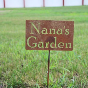 Nana&#39;s Garden Metal Yard Stake 20 to 48 Inches Tall