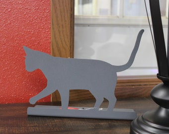 Kitty Cat Metal Tabletop Decoration 11 Inches Wide