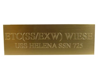 Engraved Brass Trophy Plate 1x3" Plaque with Your Custom Text