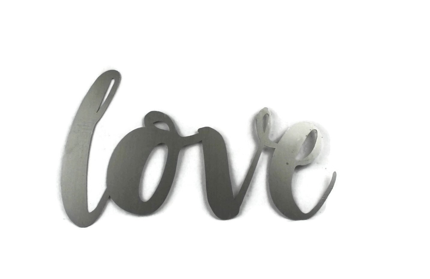 love script, love metal sign, metal word art, wedding gift, anniversary