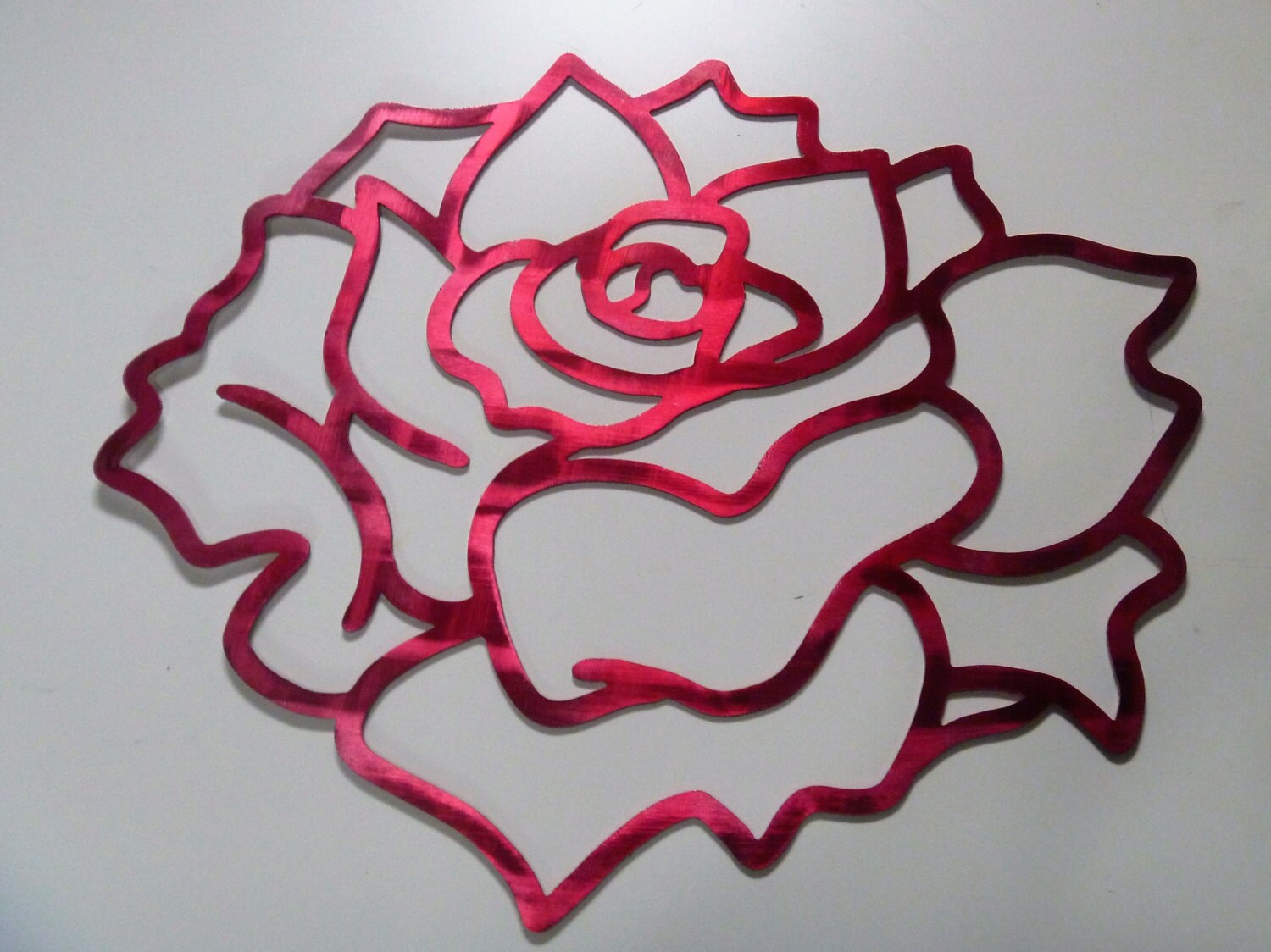 Rose Wall Decor, Set of 2 Wall Flowers, Rose Wall Art, Aluminum wall