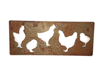 Metal Chicken Coop Sign 20 Inches Wide