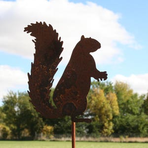 Squirrel Metal Garden Stake 23 to 33 Inches Tall image 5