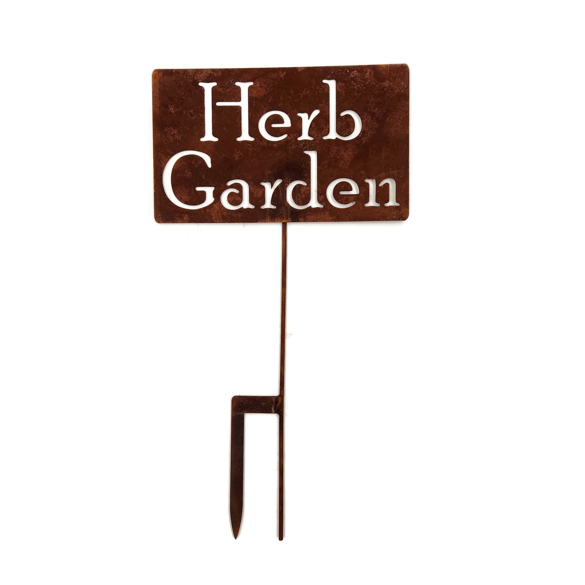 Herb Garden Metal Garden Stake Sign, Small to XL