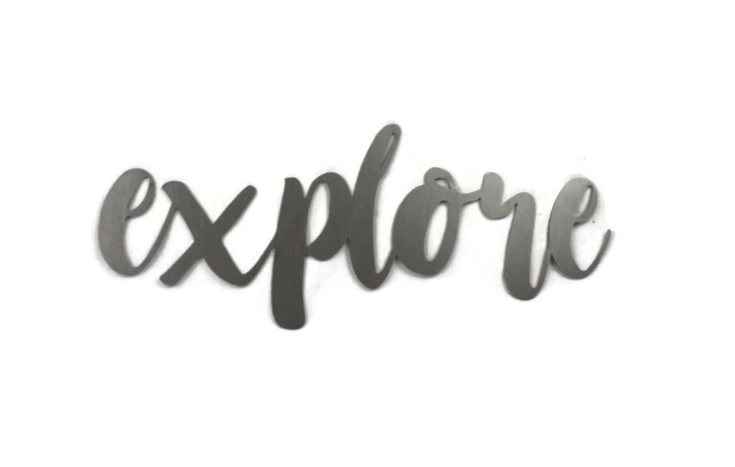explore script, explore raw metal sign, travel sign, traveler gift idea