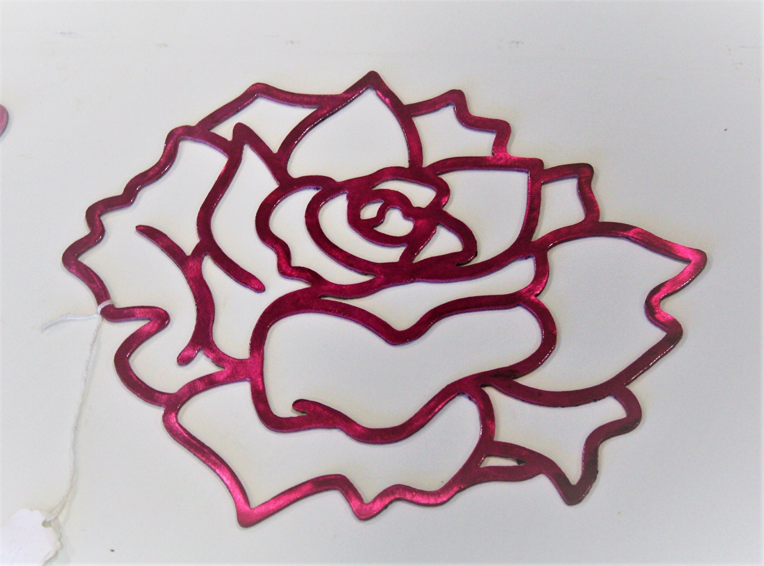 Rose Wall Decor, Set of 2 Wall Flowers, Rose Wall Art, Aluminum wall