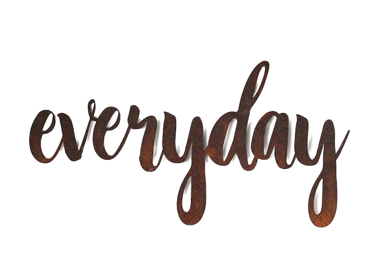 Custom Metal Script Word Art Sign up to 21 Inches Wide image 8
