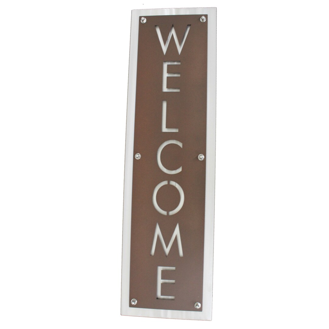 Metal Layered Welcome Sign Vertical 32 Inches Tall - Etsy
