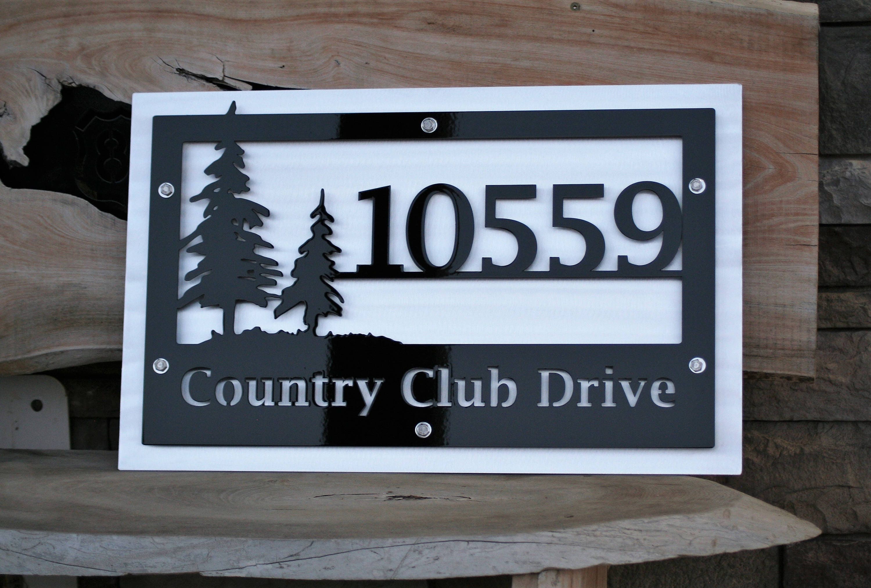 address sign