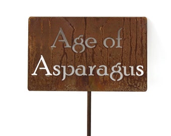 Age of Asparagus Metal Garden Stake 21 to 33 Inches Tall