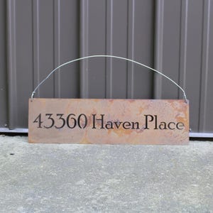 Metal Hanging Sign for Garden Custom Text 8 to 25 Inches Wide image 7