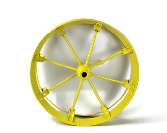 Restored Antique Yellow Tractor Planter Wheels 20.5 Inches Diameter