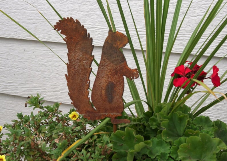 Squirrel Metal Garden Stake 23 to 33 Inches Tall image 9