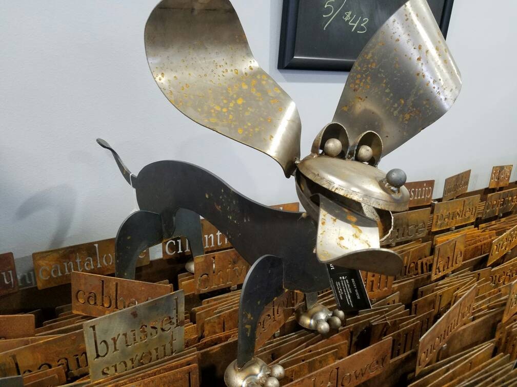 Metal Dachshund, Wiener Dog Statue, dog garden art, dog statue, metal