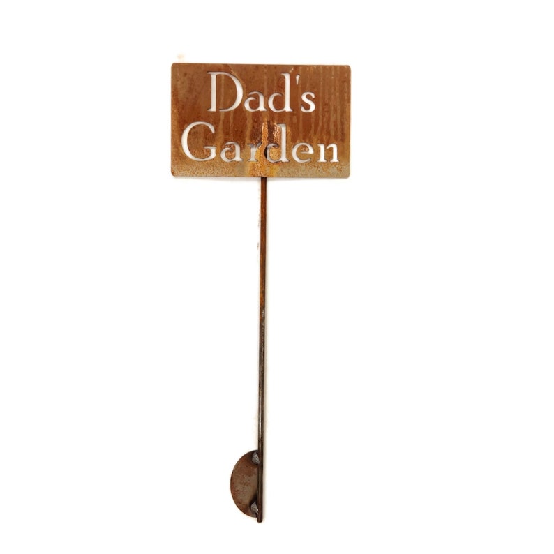 Dad's Garden Metal Garden Marker Stake 21 to 33 Inches Tall Small