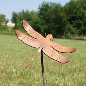 Dragonfly Metal Garden Stake 20 Inches Tall