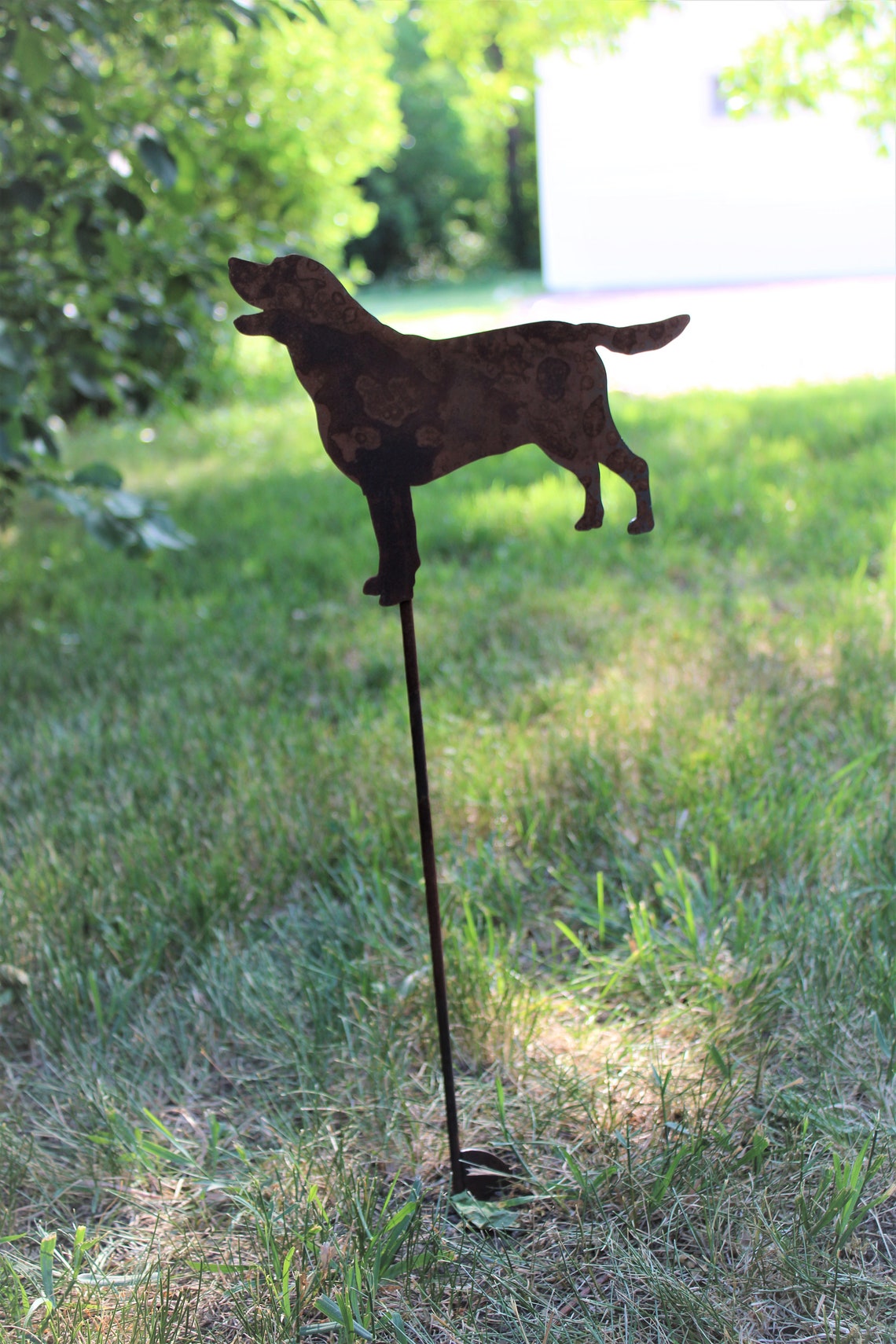 Lab Dog Garden Stake Rustic Dog Stake Sign Pet Memorial Etsy