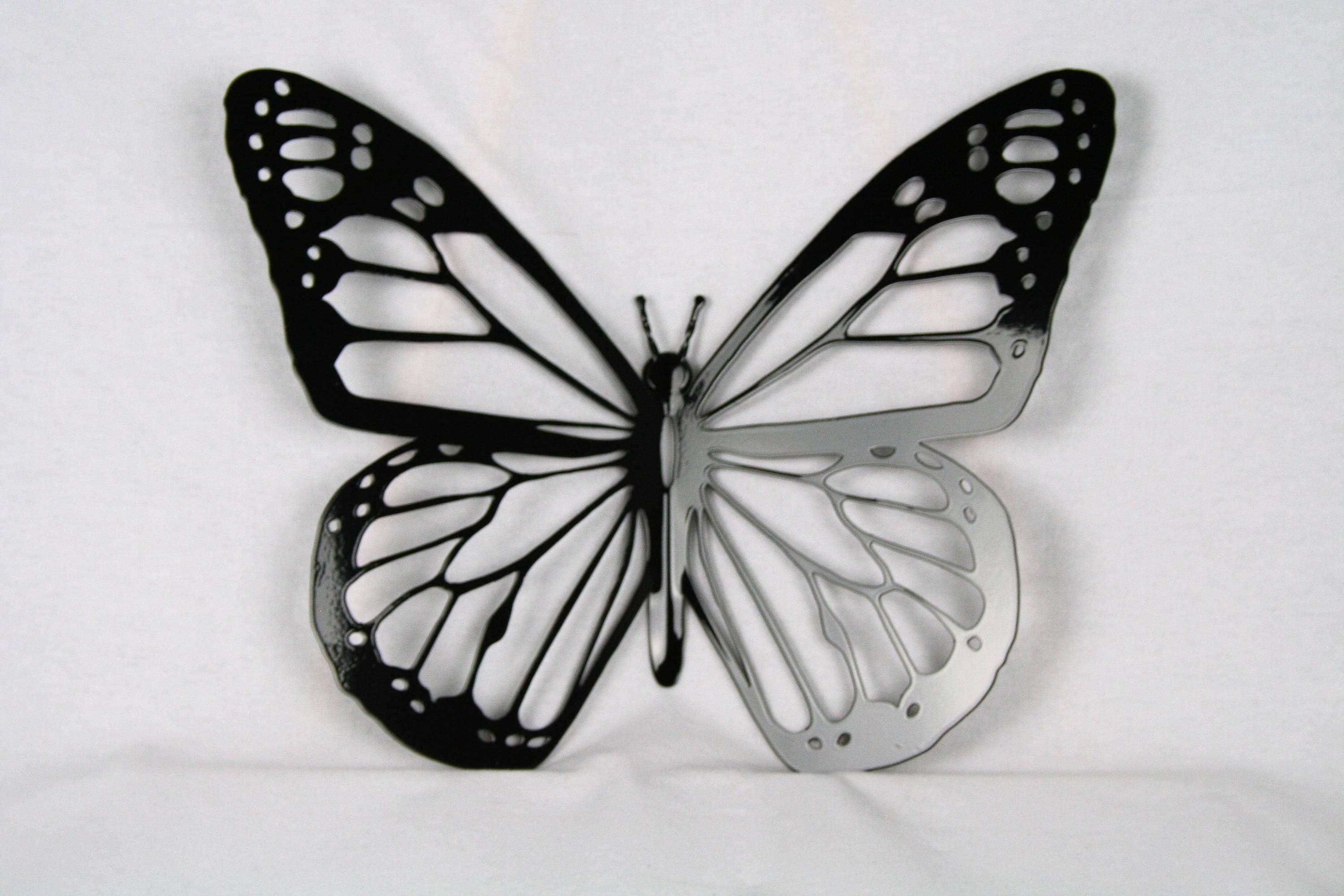 Black Metal Monarch, Butterfly Wall Art, metal butterfly, monarch wall