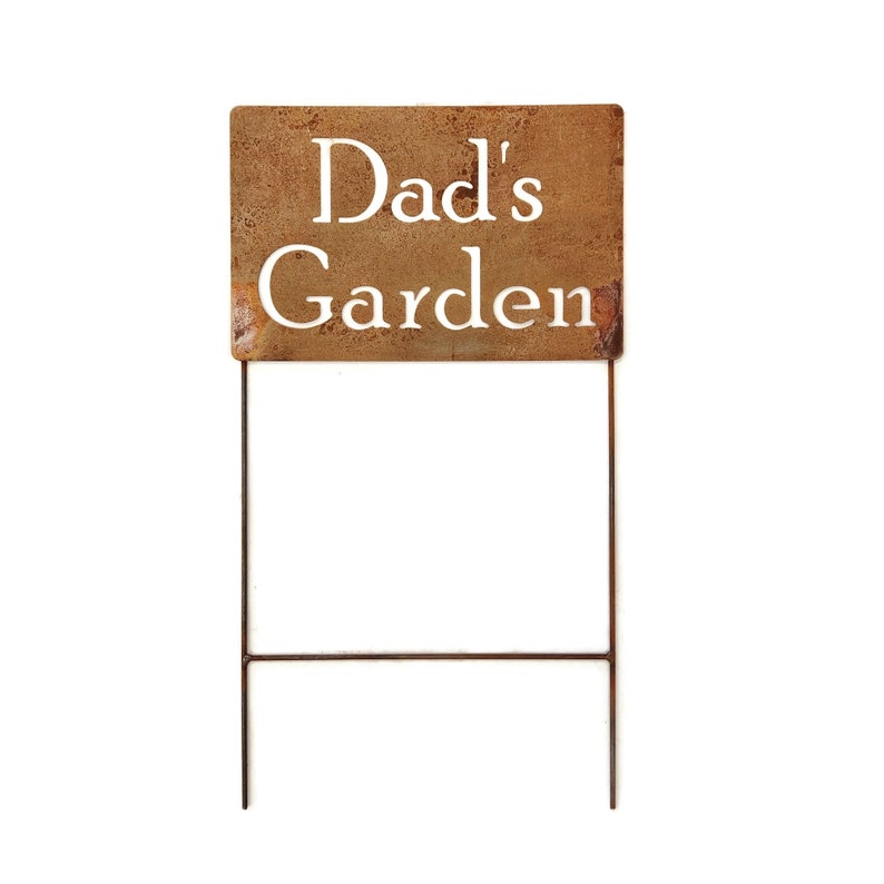 Dad's Garden Metal Garden Marker Stake 21 to 33 Inches Tall XL