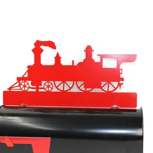 Train Engine Custom Metal Mailbox Topper 18 Inches Wide Does Not ...