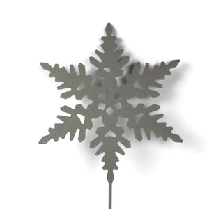 Metal Snowflake Garden Stake 21 to 28 Inches Tall