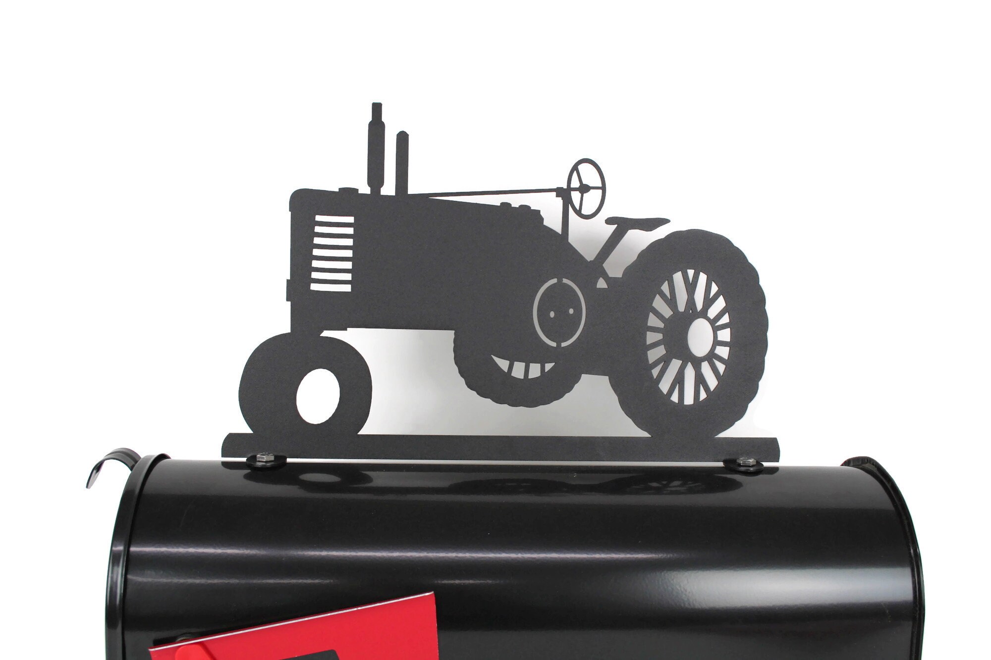 Vintage Tractor Mailbox Topper, Metal Tractor Mailbox Top, farm tractor