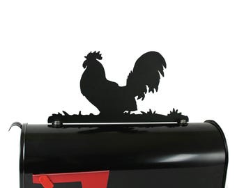 Rooster Metal Mailbox Topper 7.13 Inches Tall -- Does Not Include a Mailbox