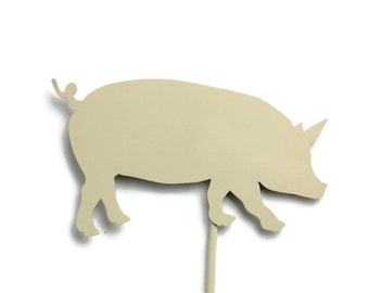 Pig or Hog Metal Garden Stake 21 Inches Tall