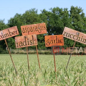 Classic Metal Garden Markers H through P for Herbs, Vegetables, Flowers and Other Plants image 3