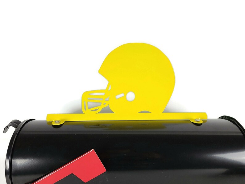 Football Team Helmet Metal Powder Coated Mailbox Topper Etsy