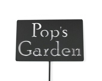 Pop's Garden Metal Yard Stake 20 to 48 Inches Tall