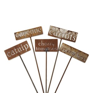 Classic Metal Garden Markers H through P for Herbs, Vegetables, Flowers and Other Plants image 9