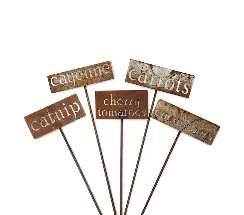 Classic Metal Garden Markers H through P for Herbs, Vegetables, Flowers and Other Plants image 12