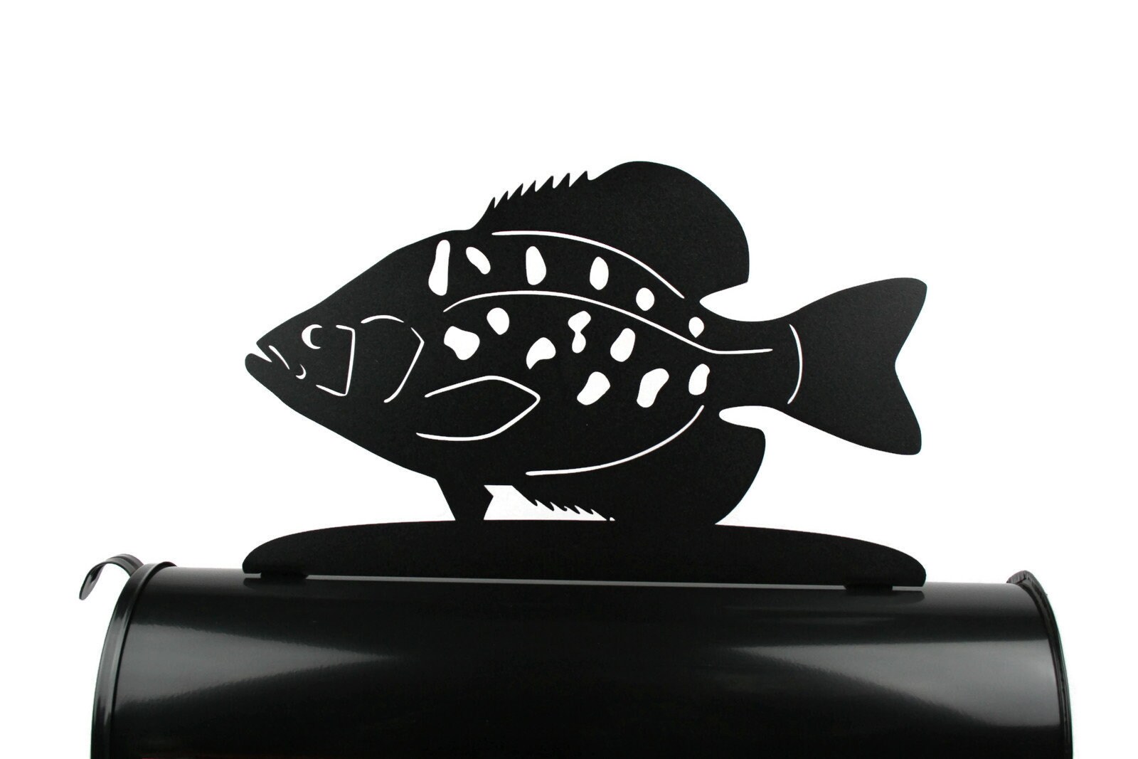 Crappie Fish Mailbox Topper, Metal Fishing Mailbox Topper, Fisherman