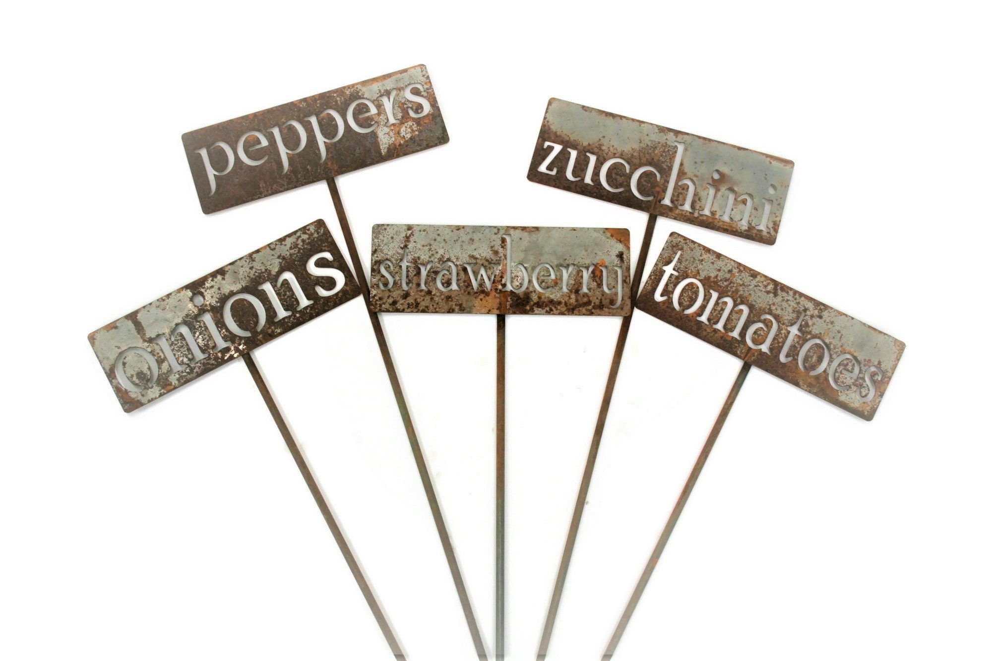 Classic Metal Garden Markers, NZ, herb marker, garden marker