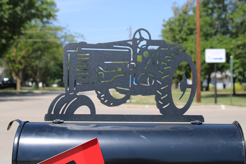 Vintage Tractor Mailbox Topper Tractor Fence Rail Topper Etsy