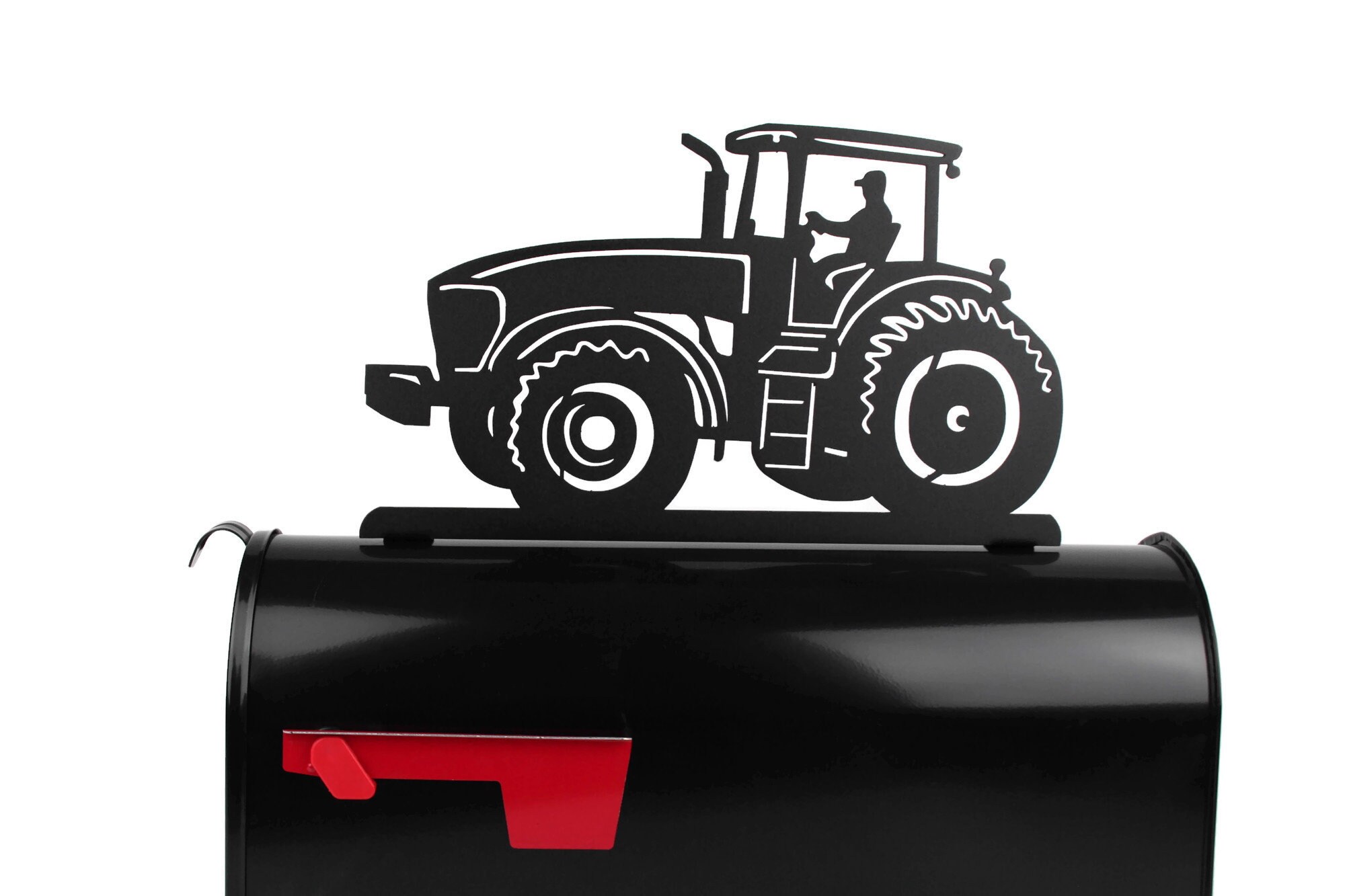 Modern Tractor Mailbox Topper, Metal Tractor Mailbox Top, Tractor with