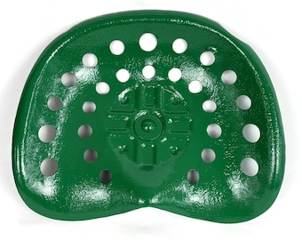 Green Tractor Seat Restored Antique 17.5 Inches Wide