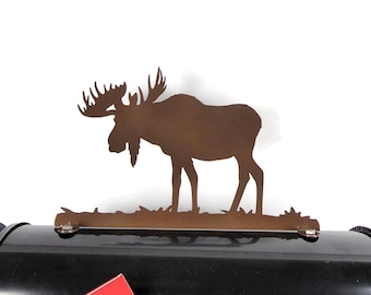 Moose Metal Mailbox Topper 8.5 Inches Tall - Does Not Include a Mailbox