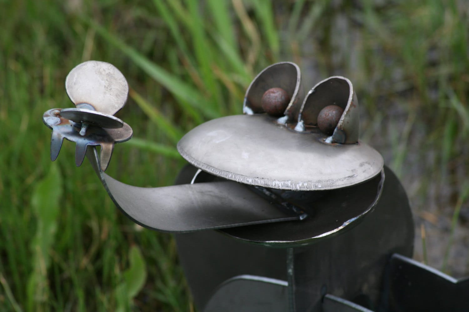 Giant Metal Frog, frog collector, metal garden frog, outdoor frog