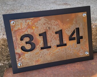 Metal House Address Number Plaque Sign 8x12" up to 10x20" Bookman