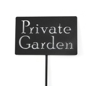 Private Garden Metal Marker Stake 20 to 48 Inches Tall